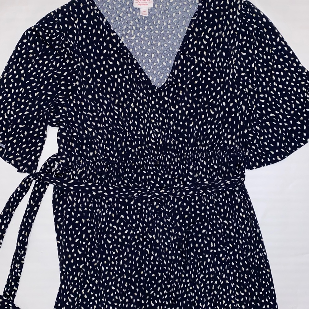 Maternity plus size navy blue dress
